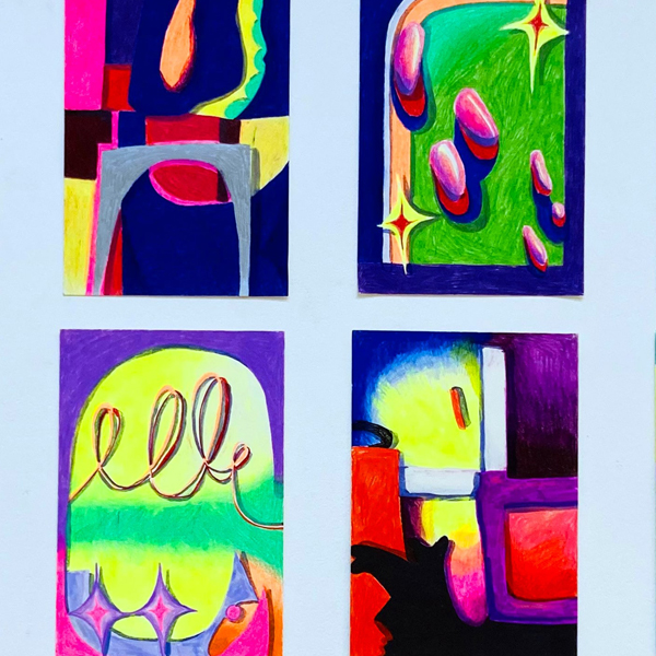 Drawings of My Contacts App by Holly Goodridge